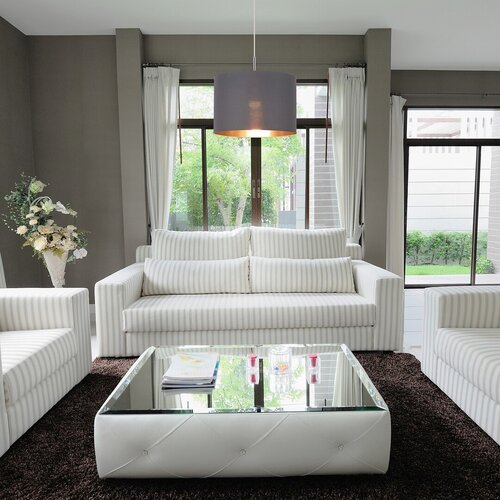 Lustra suspendata Monica, gri, 1xE27, D.38cm, IP20, Rabalux, 25410