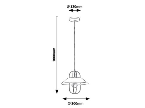 Lustra suspendata Nesrin, auriu, 1xE27, IP20, Rabalux, 3519