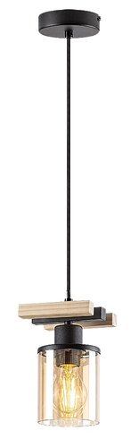 Lustra suspendata Niylah, negru, 1xE27, IP20, Rabalux, 72081