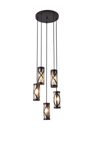 Lustra suspendata Oberon, maro, 5xE14, IP20, Rabalux, 5340