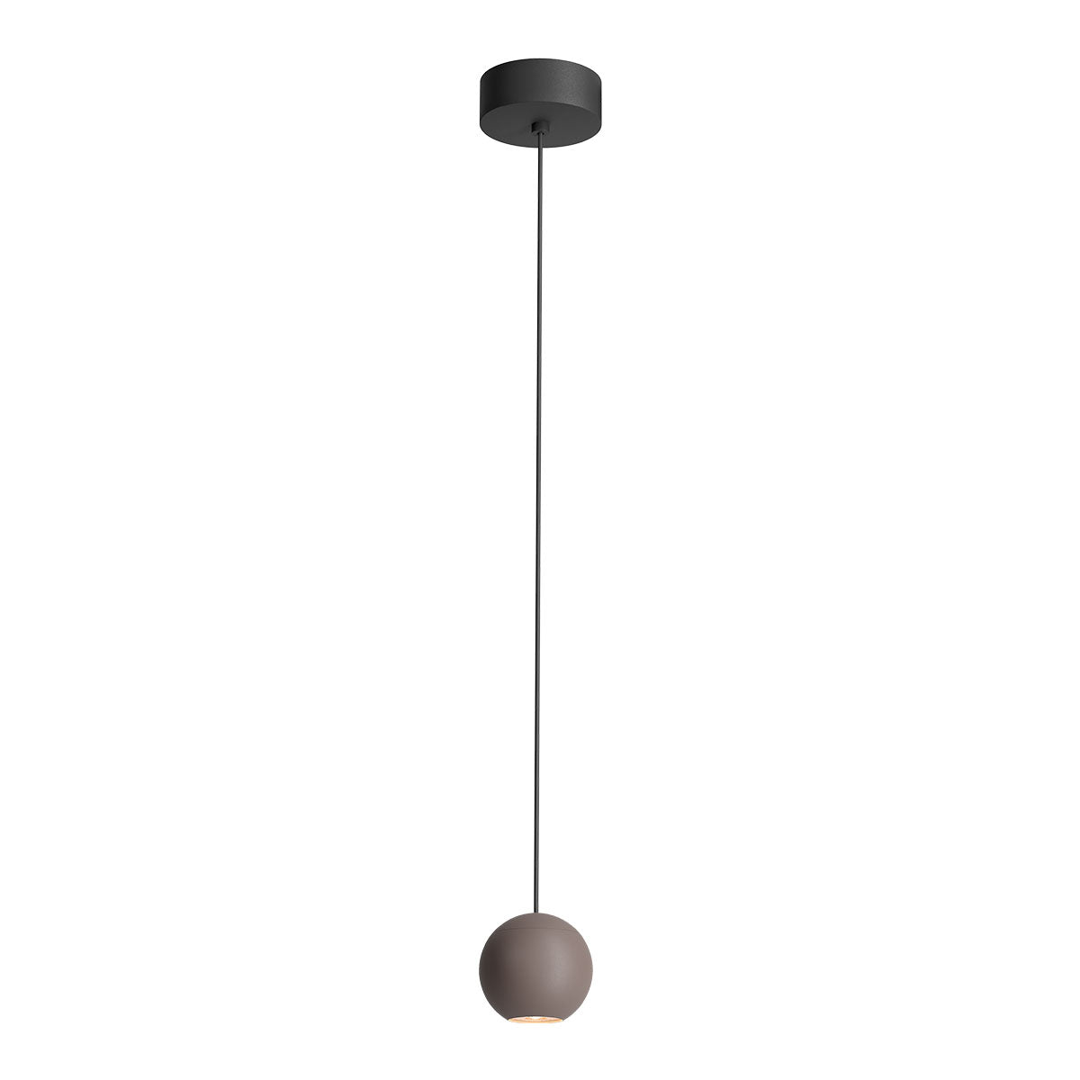 Lustra suspendata LED Obo, maro mat, 8.5W, 679lm, 3000K, IP20, Redo, 01-2807