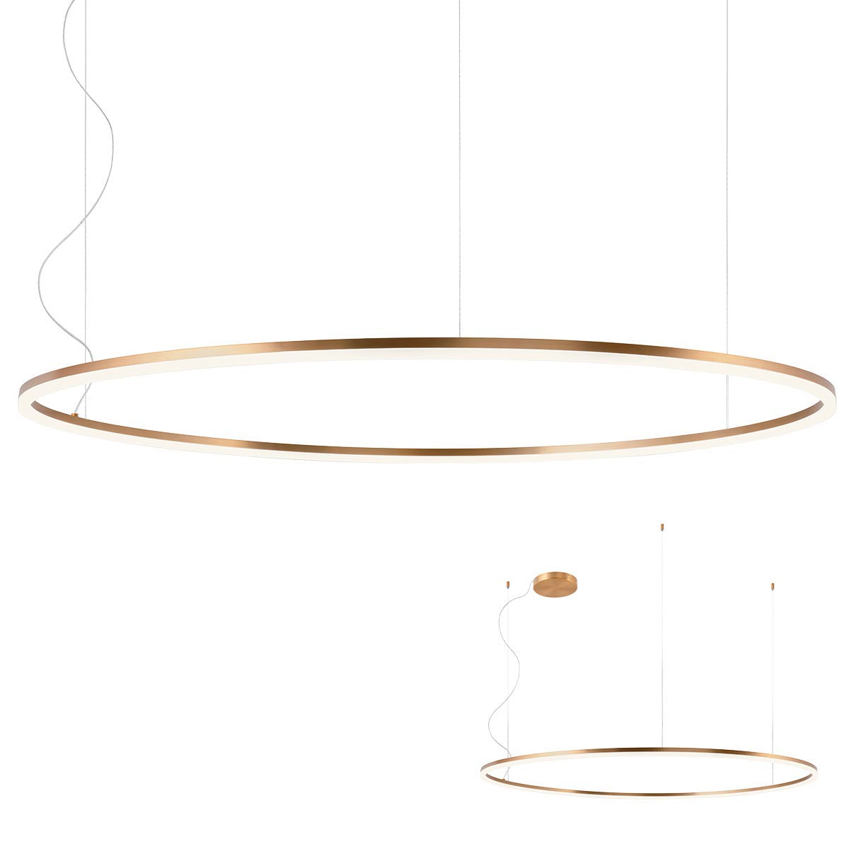 Lustra suspendata LED Orbit, bronz, 110W, 14587lm, 4000K, IP20, Redo, 01-1921-TRIAC
