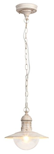 Lustra suspendata exterior Oslo, alb antichizat, 1 X E27, IP44, Rabalux, 8740