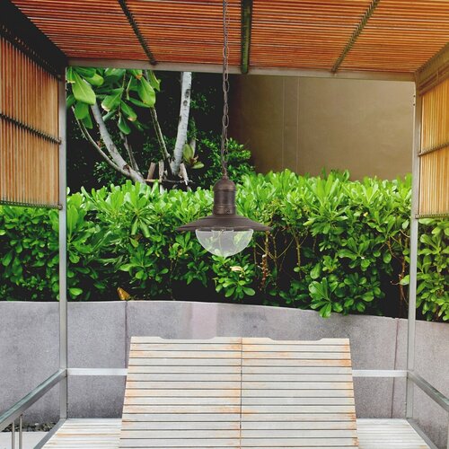 Lustra suspendata exterior Oslo, auriu antic, 1 X E27, IP44, Rabalux, 8737