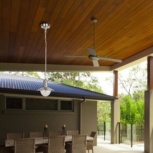 Lustra suspendata exterior Oslo, crom satin, 1 X E27, IP44, Rabalux, 8764