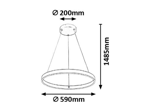 Lustra suspendata LED Othello, gri, 36W, 1800lm, 3000-6000K, Rabalux, 6299