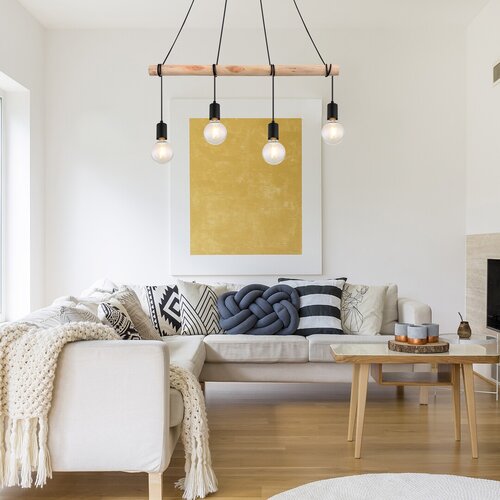 Lustra suspendata Pablo, negru mat, 4xE27, IP20, Rabalux, 3980