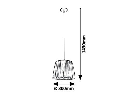 Lustra suspendata Pixie, alb, 1xE27, IP20, Rabalux, 5457