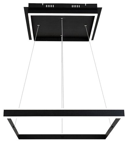 Lustra suspendata LED Quadro, negru mat, 60W, 1670lm, 4000K, IP20, Rabalux, 3085