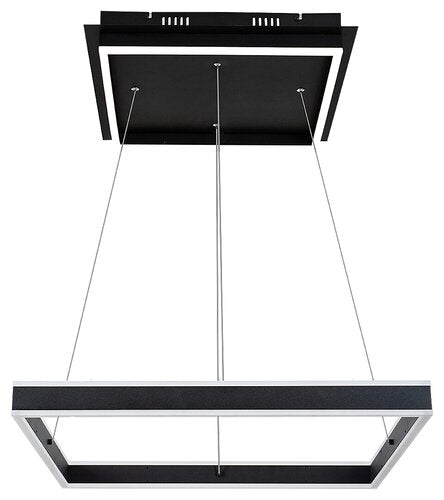 Lustra suspendata LED Quadro, negru mat, 60W, 1670lm, 4000K, IP20, Rabalux, 3085