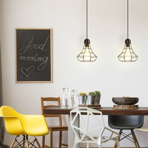 Lustra suspendata Ramsey, negru, 1xE27, IP20, Rabalux, 4649