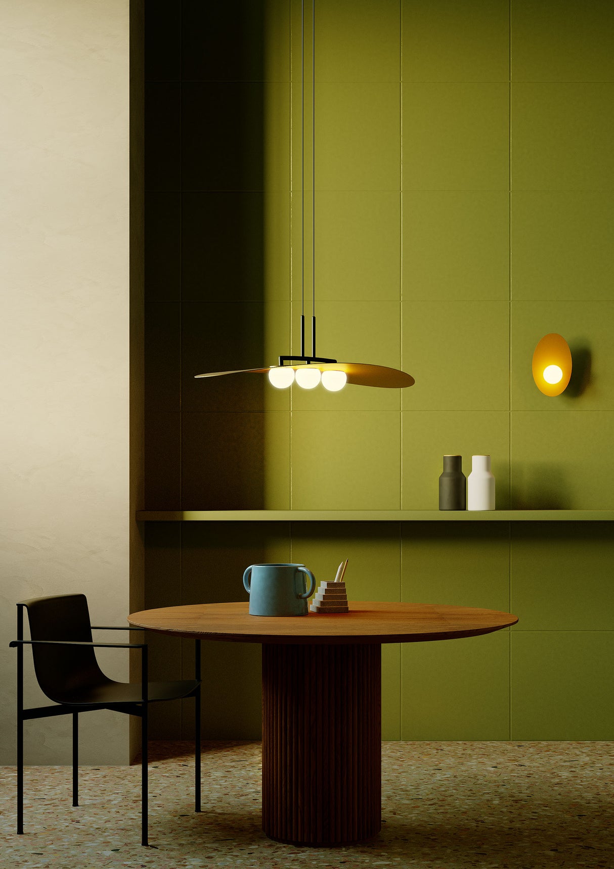 Lustra LED Cody, negru/auriu, 27W, 1600lm, 3000K, L.85 cm, Redo, 01-3290