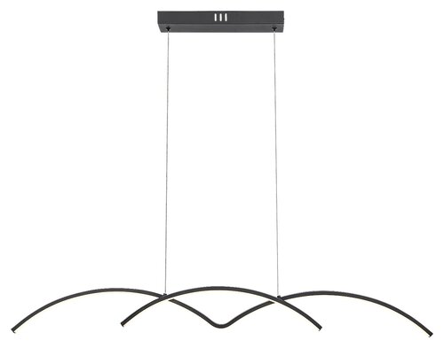 Lustra suspendata LED River, negru, 40W, 2000lm, 4000K, IP20, Rabalux, 6899