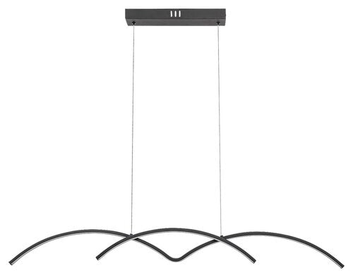 Lustra suspendata LED River, negru, 40W, 2000lm, 4000K, IP20, Rabalux, 6899