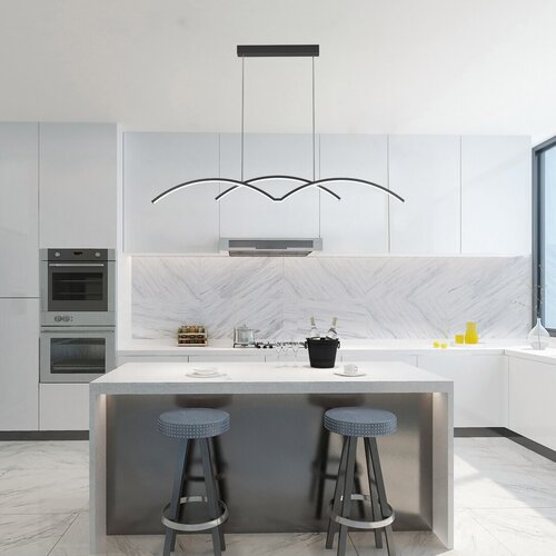 Lustra suspendata LED River, negru, 40W, 2000lm, 4000K, IP20, Rabalux, 6899