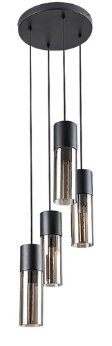 Lustra suspendata Ronno, negru, 4xE27, IP20, Rabalux, 72054