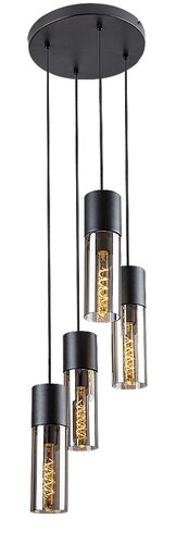 Lustra suspendata Ronno, negru, 4xE27, IP20, Rabalux, 72054
