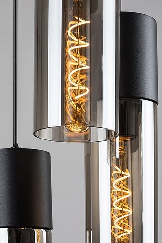 Lustra suspendata Ronno, negru, 4xE27, IP20, Rabalux, 72054