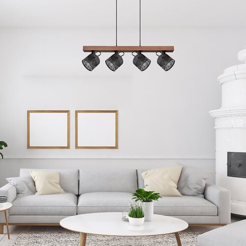 Lustra suspendata Rotem, negru, 4xE14, IP20, Rabalux, 3300