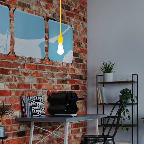 Lustra suspendata Roxy, galben, 1xE27, IP20, Rabalux, 1413