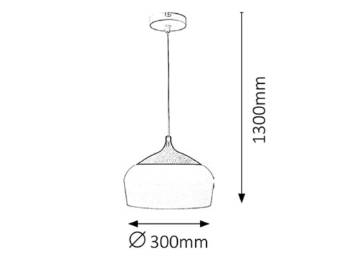 Lustra suspendata Sadie, alb, 1xE27, IP20, Rabalux, 2563