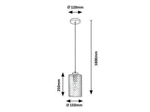 Lustra suspendata Sheila, auriu, 1xE27, IP20, Rabalux, 5228