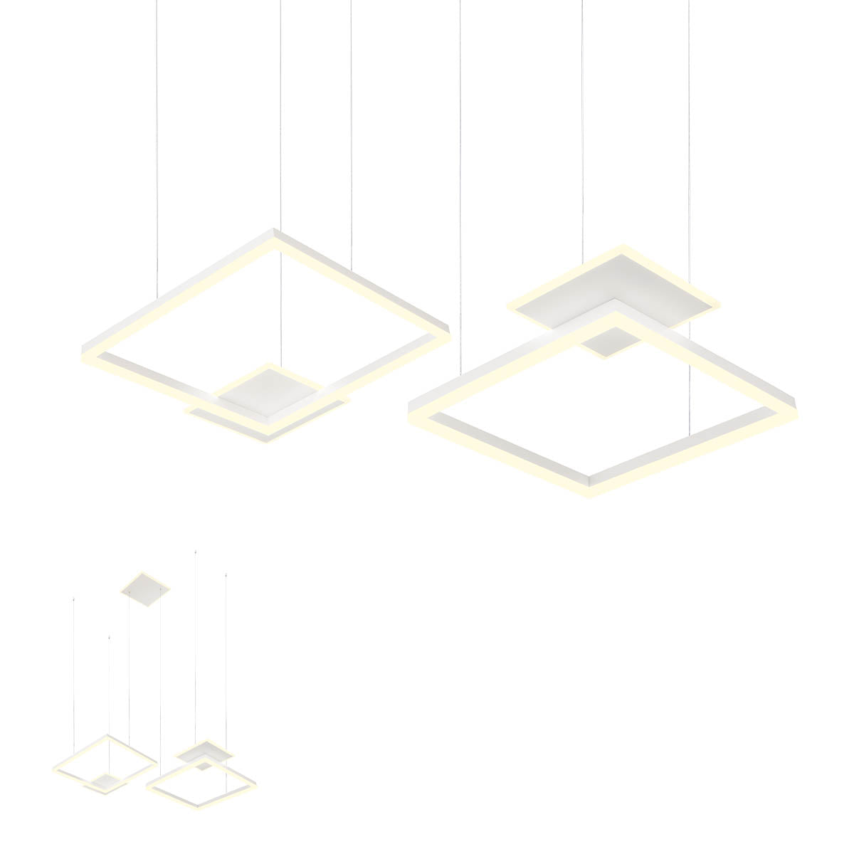 Lustra LED Sigua, alb mat, 137W, 15470lm, 3000K, IP20, Redo, 01-2614