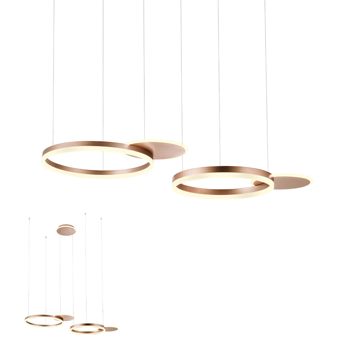 Lustra LED Sigua, maro mat, 99W, 10400lm, 3000K, IP20, Redo, 01-2607