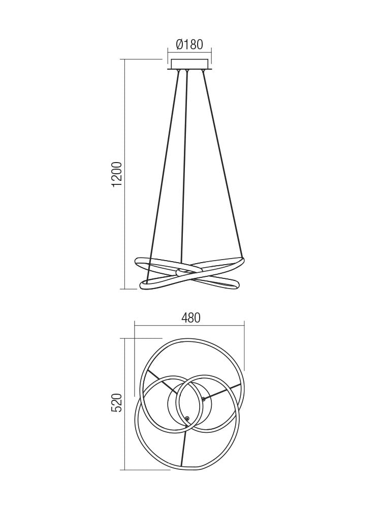 Lustra Sintra, alb mat, LED 40W, 3000K, 2726 lm, Smarter 01-2190