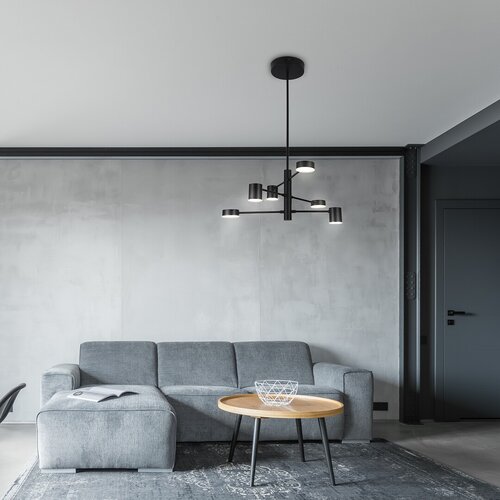 Lustra suspendata LED Solomon, negru mat, 30W, 2400lm, 4000K, D.57cm, IP20, Rabalux, 6355