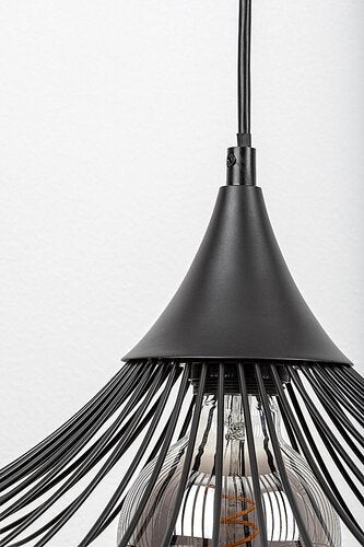 Lustra suspendata Sombero, negru mat, 1xE27, IP20, Rabalux, 72004