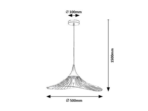 Lustra suspendata Sombero, negru mat, 1xE27, IP20, Rabalux, 72004