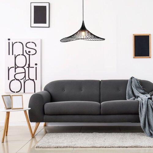 Lustra suspendata Sombero, negru mat, 1xE27, IP20, Rabalux, 72004