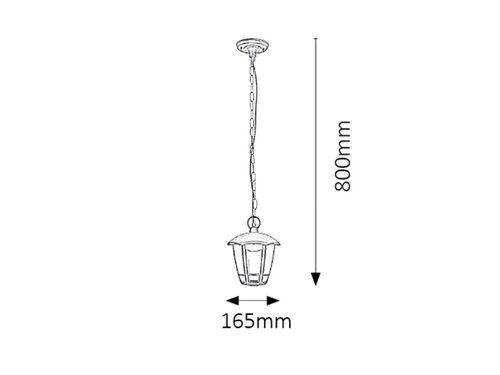Lustra LED suspendata exterior Sorrento, negru mat, 8W, 500lm, 3000K, IP44, Rabalux, 8128
