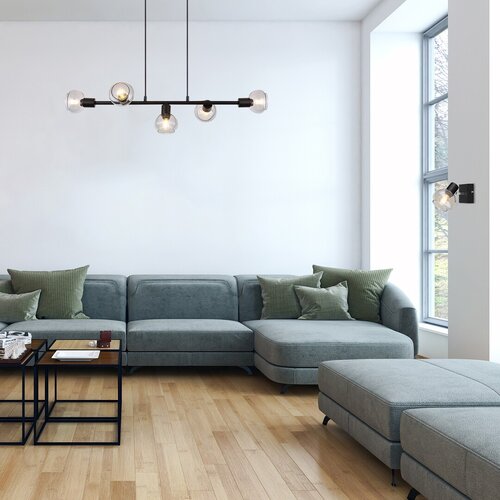 Lustra suspendata Sullivan, negru, 5xE14, IP20, Rabalux, 3297