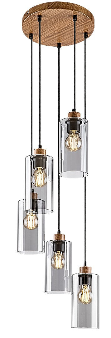 Lustra suspendata Tanno, stejar, 5xE27, IP20, Rabalux, 72125