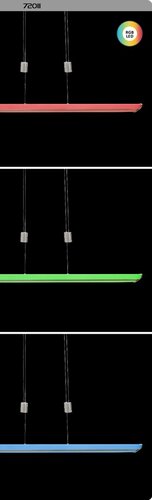 Lustra suspendata LED Temperius, crom satin, 24W, 1415lm, 3000K, RGB, WiFi, IP20, Rabalux, 72011