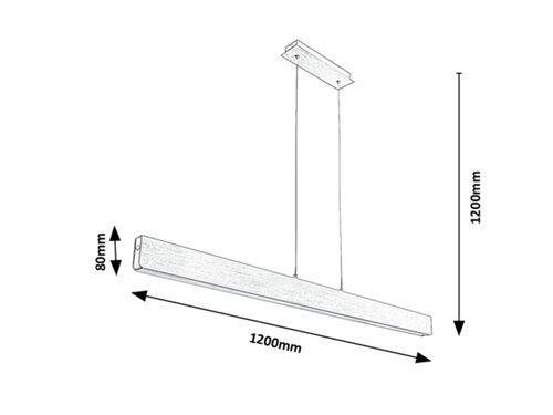 Lustra suspendata LED Tithania, aluminiu slefuit, 24W, 1920lm, 2700-6500K, IP20, Rabalux, 6670