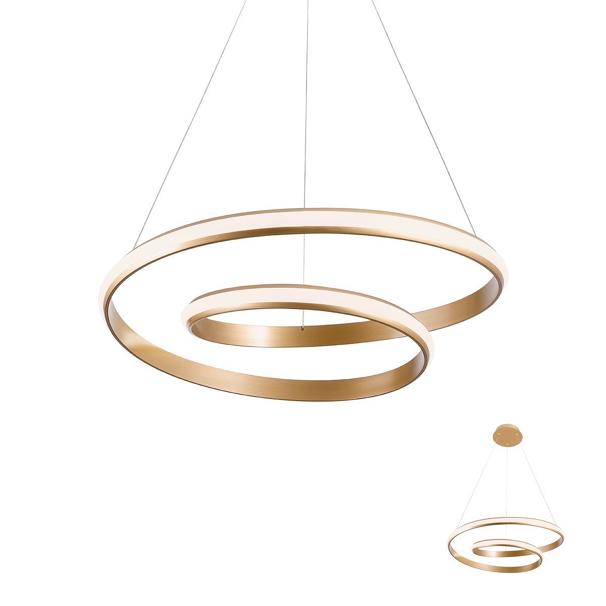 Lustra LED Torsion, 29W, 3945lm, 3000K, IP20, Redo, 01-1794