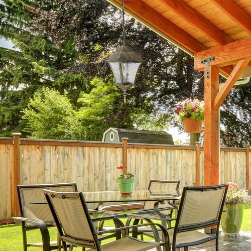 Lustra suspendata exterior Toscana, auriu antic, 1 x E27, IP43, Rabalux, 8394