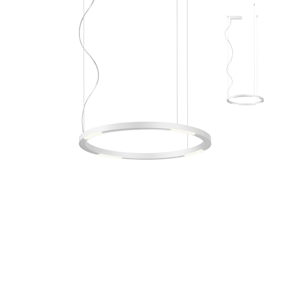 Lustra LED Union, alb mat, 34W, 2632lm, 3000K, D.60cm, IP20, Redo, 01-2202