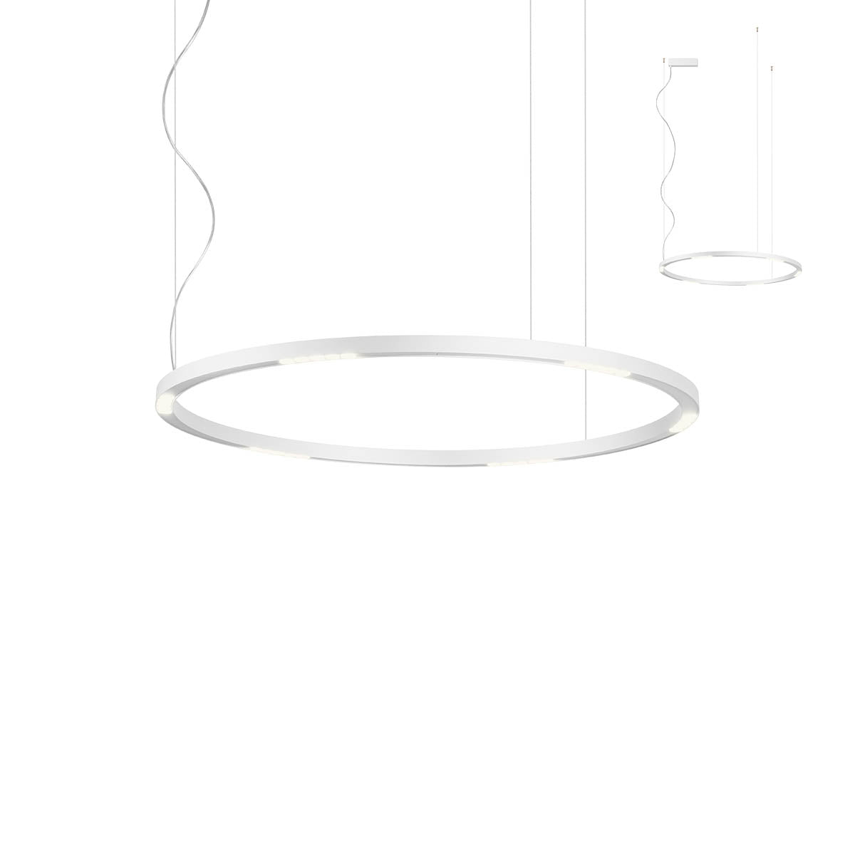 Lustra LED Union, alb mat, 50W, 3948lm, 3000K, D.90cm, IP20, Redo, 01-2205