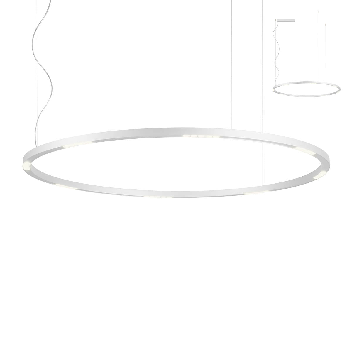 Lustra LED Union, alb mat, 68W, 5265lm, 3000K, D.120cm, IP20, Redo, 01-2208