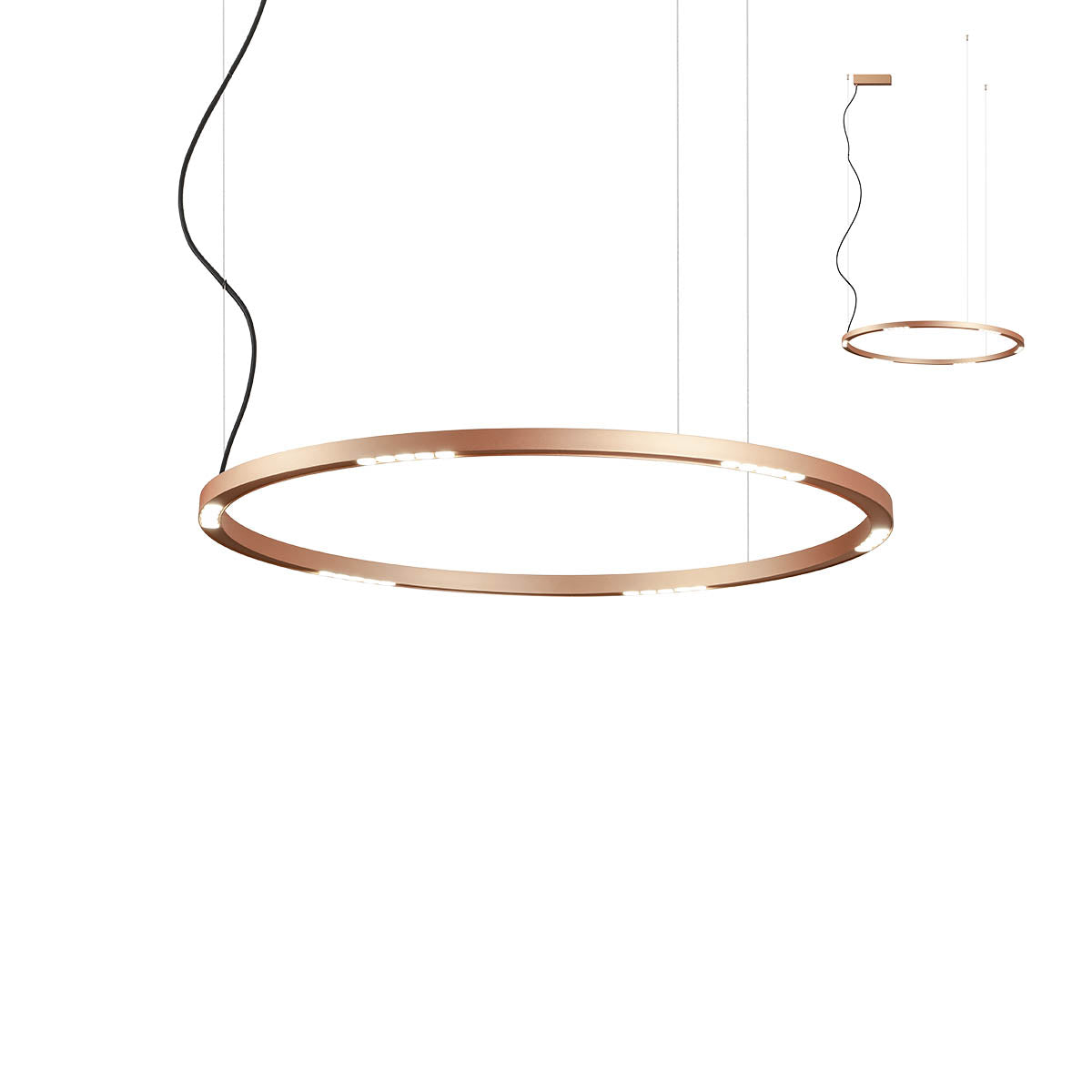 Lustra LED Union, auriu mat, 50W, 3948lm, 3000K, D.90cm, IP20, Redo, 01-2206