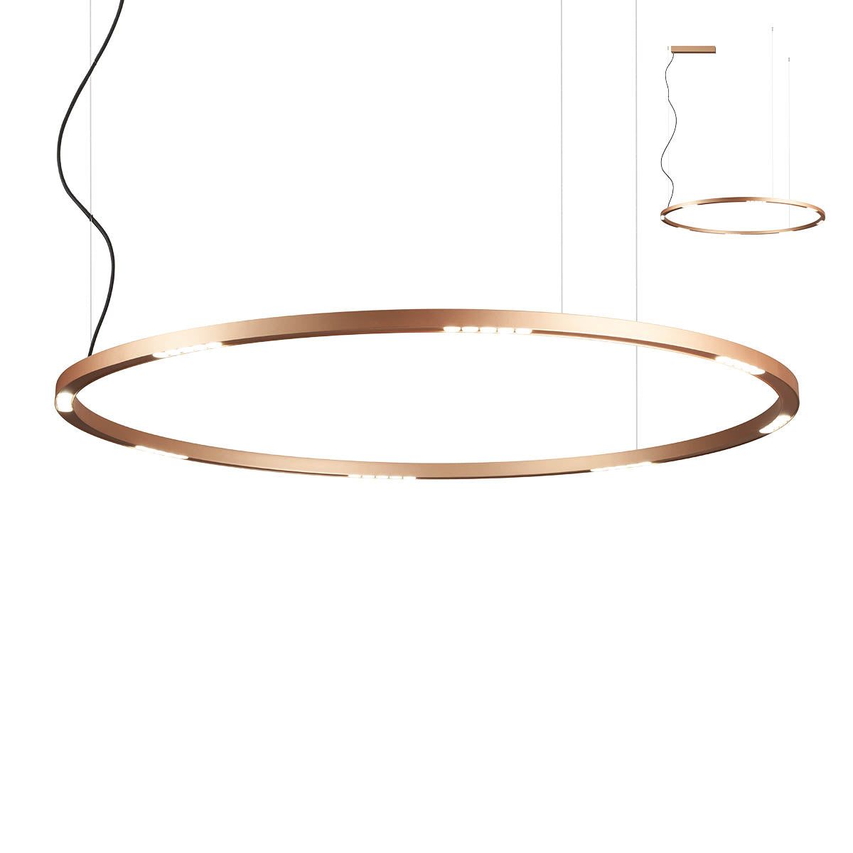 Lustra LED Union, auriu mat, 68W, 5265lm, 3000K, D.120cm, IP20, Redo, 01-2209