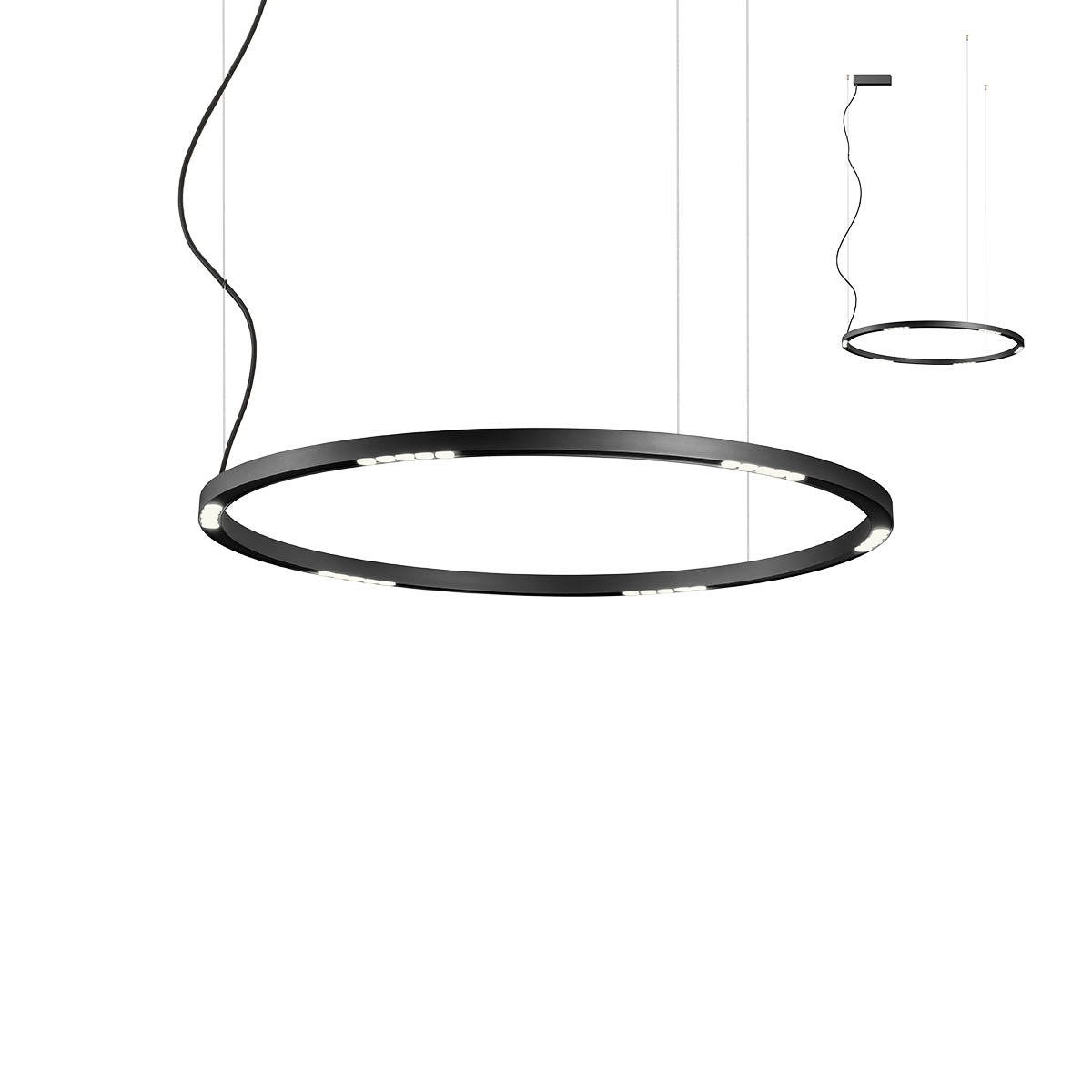 Lustra LED Union, negru mat, 50W, 3948lm, 3000K, D.90cm, IP20, Redo, 01-2207