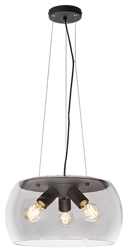 Lustra suspendata Ursula, negru, 3xE27, IP20, Rabalux, 3190