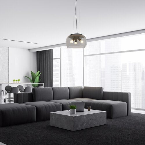 Lustra suspendata Ursula, negru, 3xE27, IP20, Rabalux, 3190