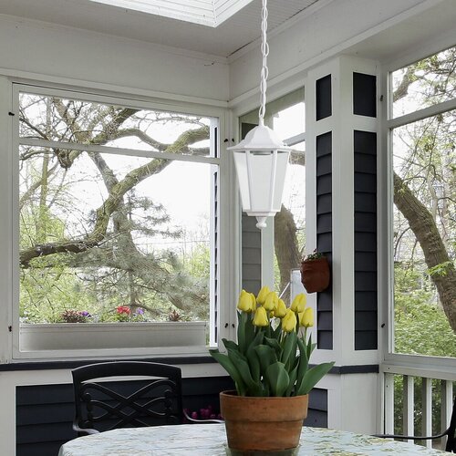 Lustra suspendata exterior Velence, alb, 1 x E27, IP43, Rabalux, 8207