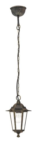 Lustra suspendata exterior Velence, auriu antic, 1 x E27, IP43, Rabalux, 8238